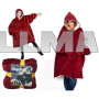 Толстовка плед з капюшоном Huggle Hoodie червона